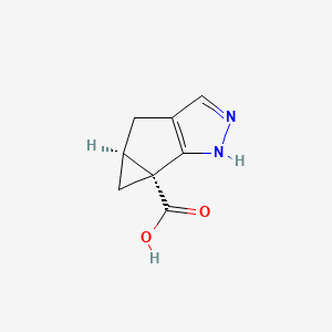 molecular formula C8H8N2O2 B3012861 (2R,4R)-8,9-Diazatricyclo[4.3.0.02,4]nona-1(6),7-diene-2-carboxylic acid CAS No. 2413847-96-6