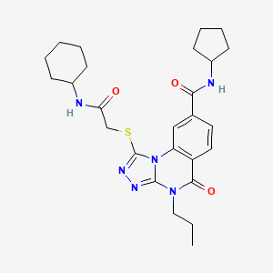 1-{[2-(cyclohexylamino)-2-oxoethyl]thio}-N-cyclopentyl-5-oxo-4-propyl-4,5-dihydro[1,2,4]triazolo[4,3-a]quinazoline-8-carboxamide