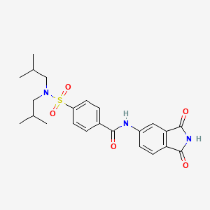 molecular formula C23H27N3O5S B3012865 4-(N,N-diisobutylsulfamoyl)-N-(1,3-dioxoisoindolin-5-yl)benzamide CAS No. 683235-54-3