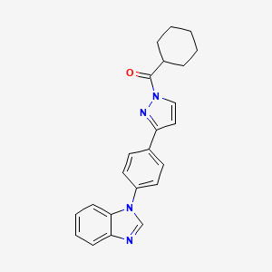 {3-[4-(1H-1,3-benzimidazol-1-yl)phenyl]-1H-pyrazol-1-yl}(cyclohexyl)methanone
