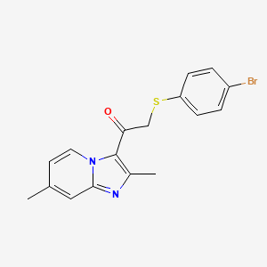 2-[(4-Bromophenyl)sulfanyl]-1-(2,7-dimethylimidazo[1,2-a]pyridin-3-yl)-1-ethanone