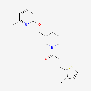 1-[3-[(6-Methylpyridin-2-yl)oxymethyl]piperidin-1-yl]-3-(3-methylthiophen-2-yl)propan-1-one