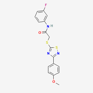 N-(3-fluorophenyl)-2-((3-(4-methoxyphenyl)-1,2,4-thiadiazol-5-yl)thio)acetamide