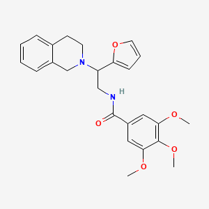 N-(2-(3,4-dihydroisoquinolin-2(1H)-yl)-2-(furan-2-yl)ethyl)-3,4,5-trimethoxybenzamide