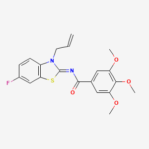 molecular formula C20H19FN2O4S B3012903 (Z)-N-(3-allyl-6-fluorobenzo[d]thiazol-2(3H)-ylidene)-3,4,5-trimethoxybenzamide CAS No. 941976-75-6