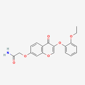 2-((3-(2-ethoxyphenoxy)-4-oxo-4H-chromen-7-yl)oxy)acetamide