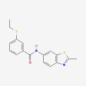 molecular formula C17H16N2OS2 B3012924 3-(ethylthio)-N-(2-methylbenzo[d]thiazol-6-yl)benzamide CAS No. 898459-23-9