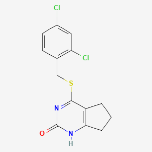 4-((2,4-dichlorobenzyl)thio)-6,7-dihydro-1H-cyclopenta[d]pyrimidin-2(5H)-one