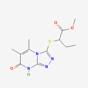 Methyl 2-((5,6-dimethyl-7-oxo-7,8-dihydro-[1,2,4]triazolo[4,3-a]pyrimidin-3-yl)thio)butanoate