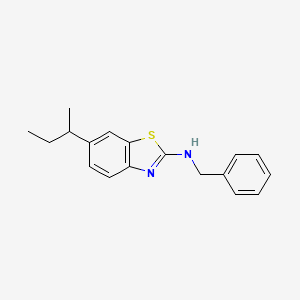 molecular formula C18H20N2S B3012950 N-苄基-6-(丁烷-2-基)-1,3-苯并噻唑-2-胺 CAS No. 744227-06-3