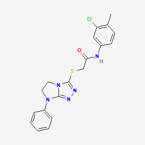 N-(3-chloro-4-methylphenyl)-2-((7-phenyl-6,7-dihydro-5H-imidazo[2,1-c][1,2,4]triazol-3-yl)thio)acetamide