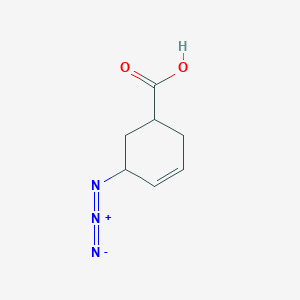 molecular formula C7H9N3O2 B3012961 5-叠氮环己烯-3-烯-1-羧酸 CAS No. 1824156-77-5