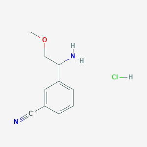 3-(1-Amino-2-methoxyethyl)benzonitrile hydrochloride