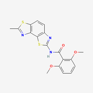 molecular formula C18H15N3O3S2 B3012970 2,6-二甲氧基-N-(7-甲基-[1,3]噻唑并[5,4-e][1,3]苯并噻唑-2-基)苯甲酰胺 CAS No. 361482-19-1