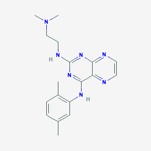 N2-(2-(dimethylamino)ethyl)-N4-(2,5-dimethylphenyl)pteridine-2,4-diamine