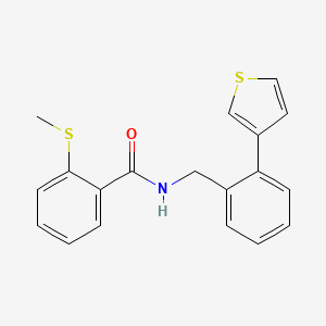 2-(methylthio)-N-(2-(thiophen-3-yl)benzyl)benzamide