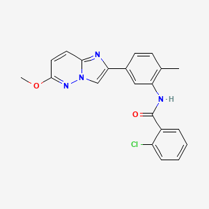 2-chloro-N-(5-(6-methoxyimidazo[1,2-b]pyridazin-2-yl)-2-methylphenyl)benzamide