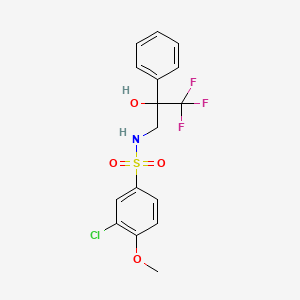 molecular formula C16H15ClF3NO4S B3012975 3-氯-4-甲氧基-N-(3,3,3-三氟-2-羟基-2-苯基丙基)苯磺酰胺 CAS No. 1351605-30-5