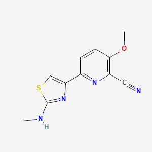 3-Methoxy-6-(2-(methylamino)thiazol-4-yl)picolinonitrile