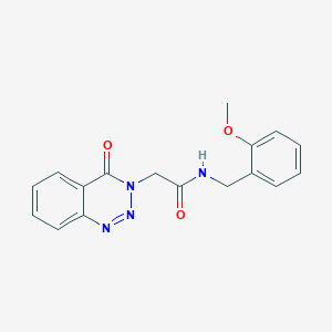 N-[(2-methoxyphenyl)methyl]-2-(4-oxo-1,2,3-benzotriazin-3-yl)acetamide