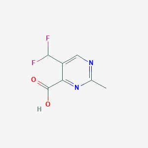 molecular formula C7H6F2N2O2 B3013000 5-(Difluoromethyl)-2-methylpyrimidine-4-carboxylic acid CAS No. 2248404-98-8