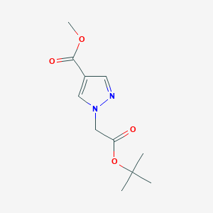 molecular formula C11H16N2O4 B3013001 1-[2-[(2-甲基丙烷-2-基)氧基]-2-氧代乙基]吡唑-4-甲酸甲酯 CAS No. 2113469-54-6