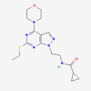 N-(2-(6-(ethylthio)-4-morpholino-1H-pyrazolo[3,4-d]pyrimidin-1-yl)ethyl)cyclopropanecarboxamide