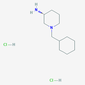 molecular formula C12H26Cl2N2 B3013017 (3R)-1-(cyclohexylmethyl)-3-piperidinamine dihydrochloride CAS No. 876162-79-7