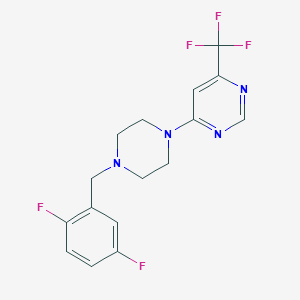 4-{4-[(2,5-Difluorophenyl)methyl]piperazin-1-yl}-6-(trifluoromethyl)pyrimidine