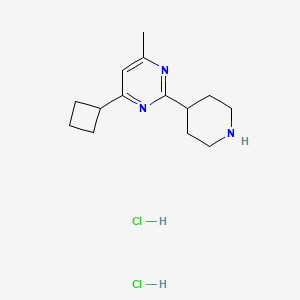 4-Cyclobutyl-6-methyl-2-piperidin-4-ylpyrimidine;dihydrochloride
