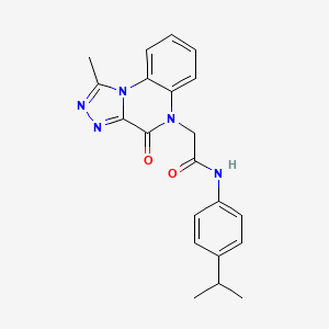 molecular formula C21H21N5O2 B3013033 N-(4-isopropylphenyl)-2-(1-methyl-4-oxo[1,2,4]triazolo[4,3-a]quinoxalin-5(4H)-yl)acetamide CAS No. 1185031-47-3