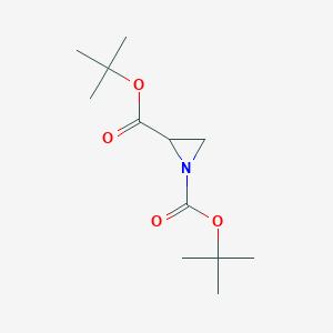 molecular formula C12H21NO4 B3013043 Ditert-butyl aziridine-1,2-dicarboxylate CAS No. 127700-62-3