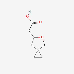 molecular formula C8H12O3 B3013044 2-(5-Oxaspiro[2.4]heptan-6-yl)acetic acid CAS No. 2092786-25-7
