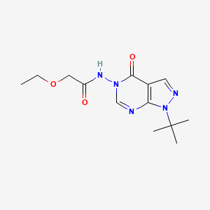 molecular formula C13H19N5O3 B3013055 N-(1-(tert-butyl)-4-oxo-1H-pyrazolo[3,4-d]pyrimidin-5(4H)-yl)-2-ethoxyacetamide CAS No. 942007-35-4