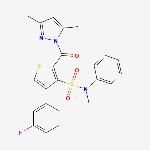 2-[(3,5-dimethyl-1H-pyrazol-1-yl)carbonyl]-4-(3-fluorophenyl)-N-methyl-N-phenylthiophene-3-sulfonamide