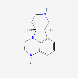 molecular formula C14H19N3 B3013062 (6bR,10aS)-3-methyl-2,3,6b,7,8,9,10,10a-octahydro-1H-pyrido[3',4':4,5]pyrrolo[1,2,3-de]quinoxaline CAS No. 313368-85-3