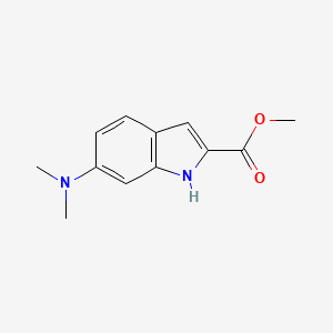 molecular formula C12H14N2O2 B3013068 methyl 6-(dimethylamino)-1H-indole-2-carboxylate CAS No. 136818-58-1