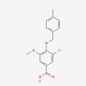 3-chloro-5-methoxy-4-[(4-methylphenyl)methoxy]benzoic Acid
