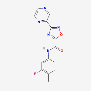 N-(3-fluoro-4-methylphenyl)-3-(pyrazin-2-yl)-1,2,4-oxadiazole-5-carboxamide