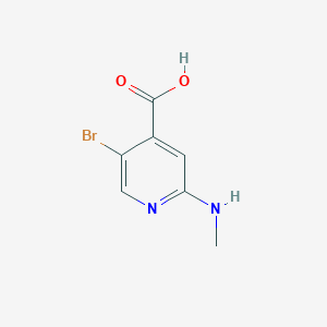 molecular formula C7H7BrN2O2 B3013085 5-Bromo-2-(methylamino)pyridine-4-carboxylic acid CAS No. 1862582-19-1
