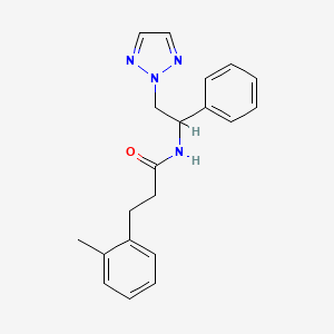 molecular formula C20H22N4O B3013094 N-(1-苯基-2-(2H-1,2,3-三唑-2-基)乙基)-3-(邻甲苯基)丙酰胺 CAS No. 2034405-31-5