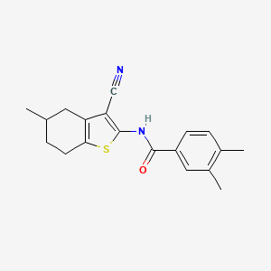 N-(3-cyano-5-methyl-4,5,6,7-tetrahydro-1-benzothiophen-2-yl)-3,4-dimethylbenzamide