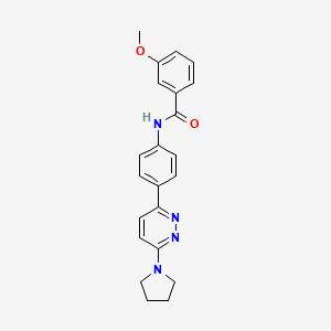 3-methoxy-N-(4-(6-(pyrrolidin-1-yl)pyridazin-3-yl)phenyl)benzamide