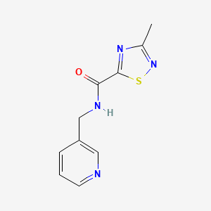 molecular formula C10H10N4OS B3013097 3-methyl-N-(pyridin-3-ylmethyl)-1,2,4-thiadiazole-5-carboxamide CAS No. 1448059-15-1