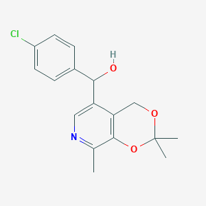 molecular formula C17H18ClNO3 B030131 (+/-)-4-氯苯基-5-[(3,4-异丙叉)-2-甲基吡啶]甲醇 CAS No. 133545-64-9