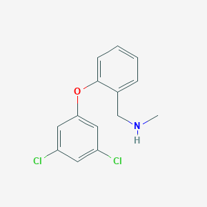 molecular formula C14H13Cl2NO B3013100 {[2-(3,5-Dichlorophenoxy)phenyl]methyl}(methyl)amine CAS No. 1153460-92-4