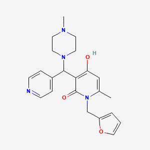 1-(furan-2-ylmethyl)-4-hydroxy-6-methyl-3-((4-methylpiperazin-1-yl)(pyridin-4-yl)methyl)pyridin-2(1H)-one