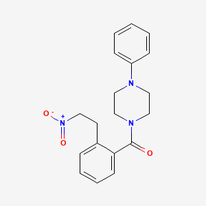 molecular formula C19H21N3O3 B3013103 (2-(2-Nitroethyl)phenyl)(4-phenylpiperazino)methanone CAS No. 338770-89-1
