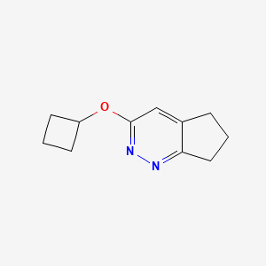 molecular formula C11H14N2O B3013108 3-环丁氧基-5H,6H,7H-环戊[c]哒嗪 CAS No. 2175978-41-1