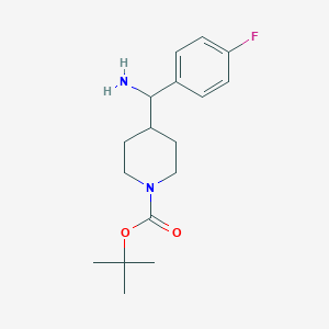 molecular formula C17H25FN2O2 B3013122 Tert-butyl 4-[amino(4-fluorophenyl)methyl]piperidine-1-carboxylate CAS No. 1198283-80-5